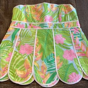 Lilly Pulitzer Strapless Scalloped Top